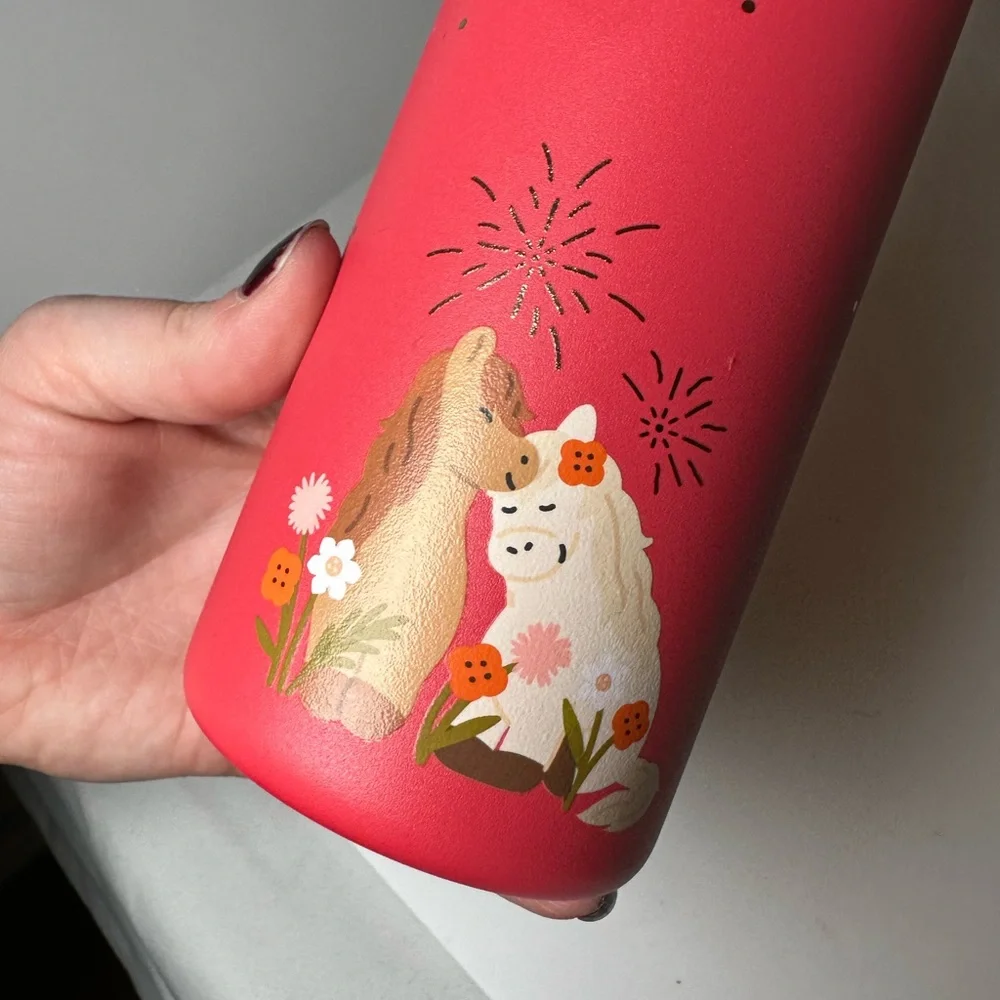 Starbucks Lunar Year 2026 Year of the Horse 12oz pink stainless steel tumbler - Picture 9 of 9